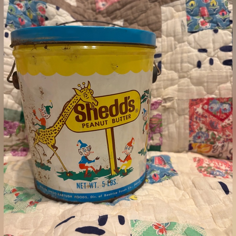 Vintage Shedd’s peanut butter tin